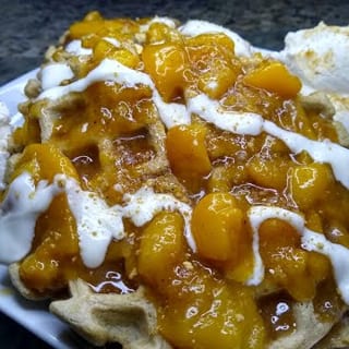 Peach Cobbler Waffle